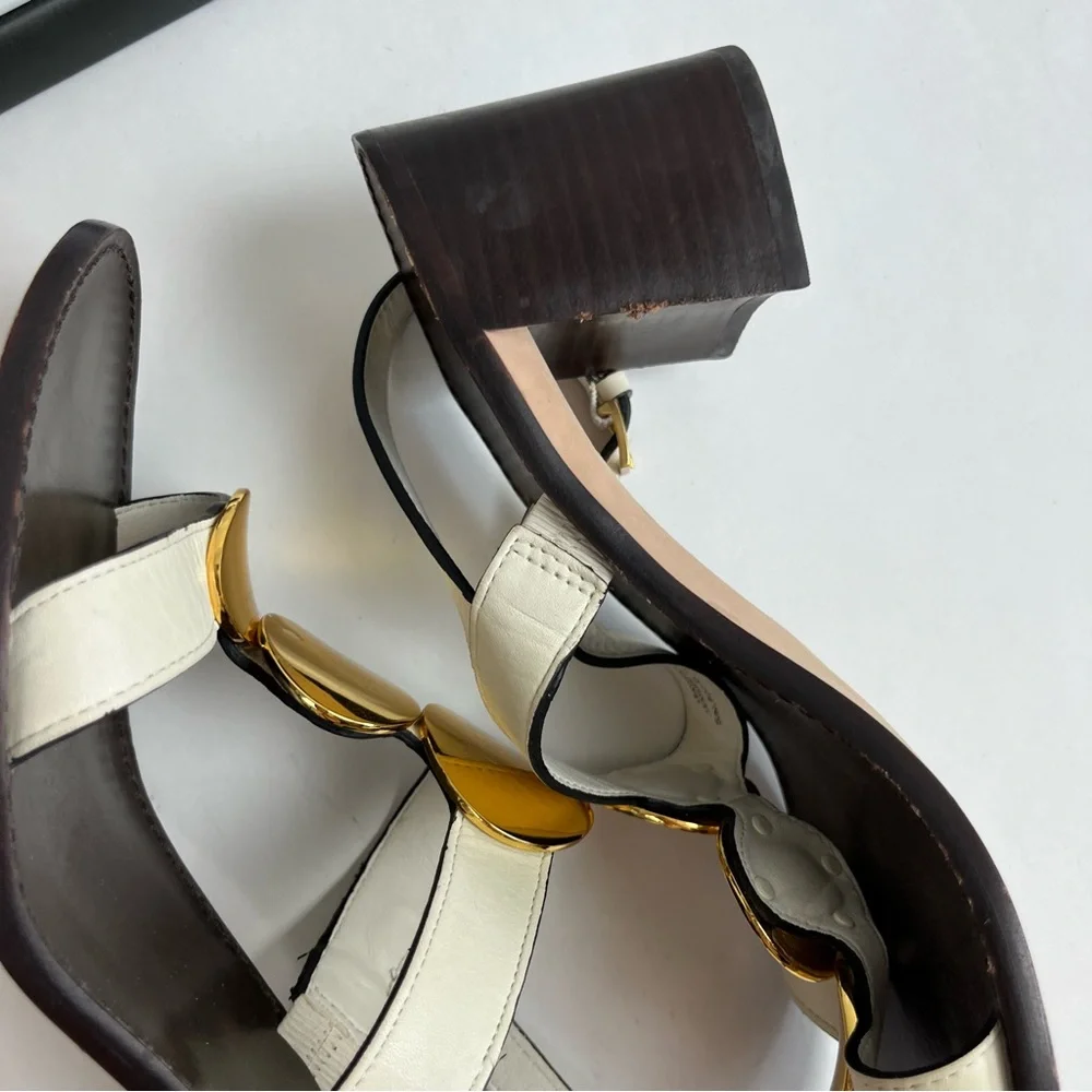 Tory Burch Patos Multi Disk Sandal Block Heel